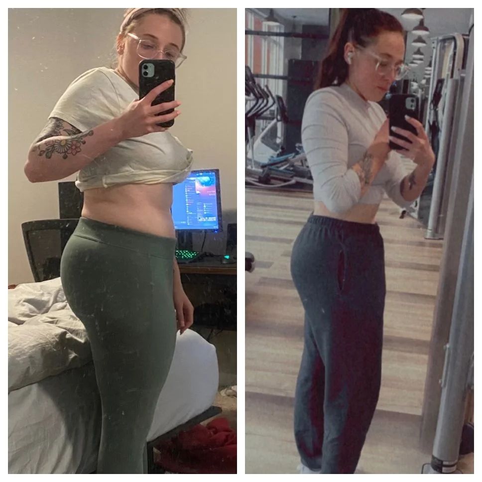 Side by side transformation photos from an IFC client